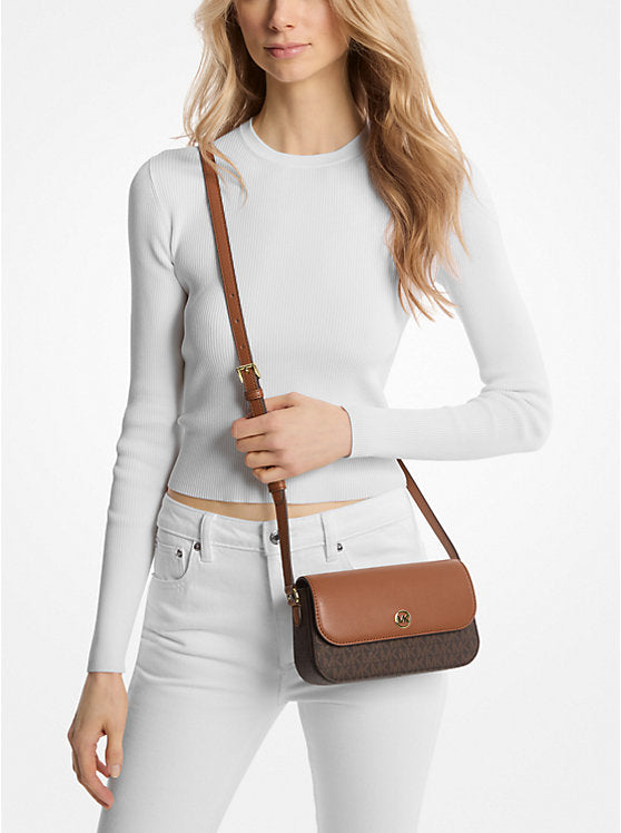 Jet Set Travel Small Logo Crossbody Bag Brown Michael Kors