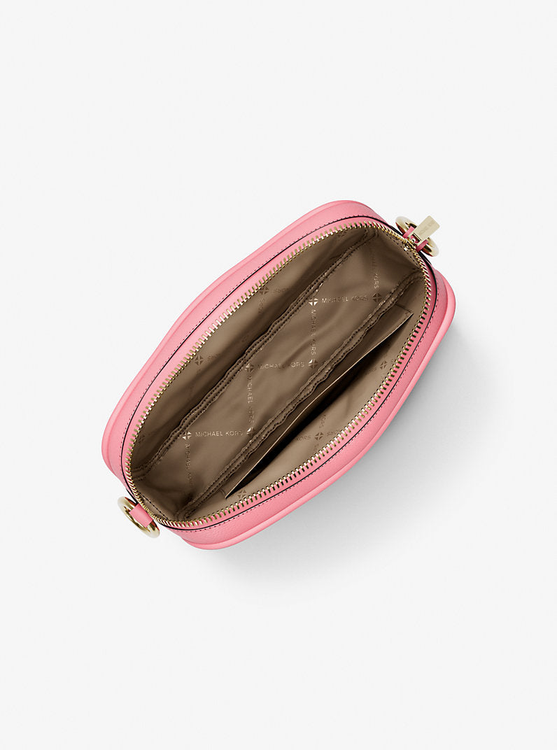 Jet Set Small Signature Logo Camera Crossbody Bag Carnation Michael Kors