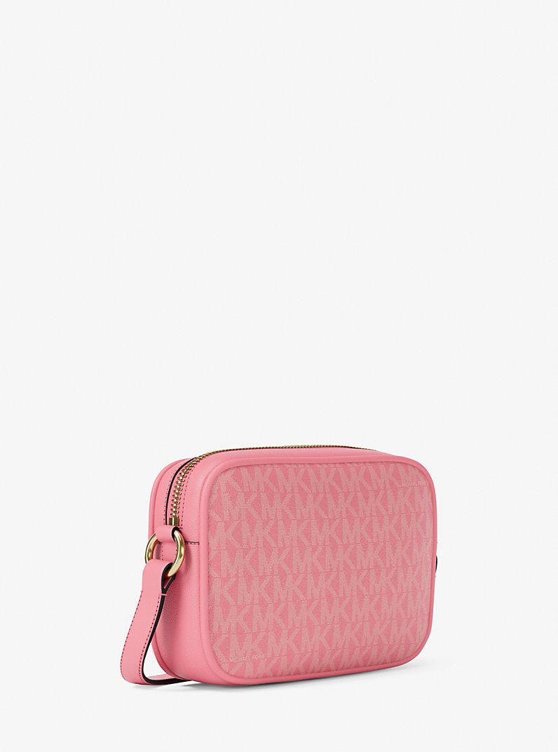Jet Set Small Signature Logo Camera Crossbody Bag Carnation Michael Kors