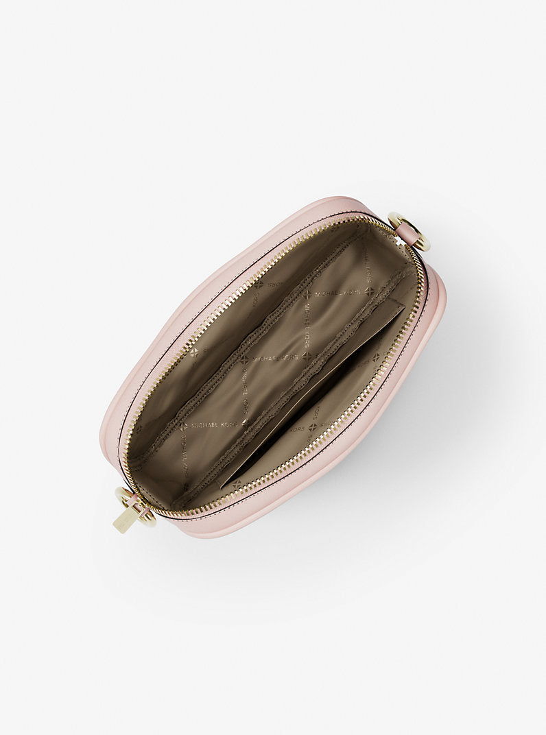 Jet Set Small Signature Logo Camera Crossbody Bag Powder Blush Michael Kors