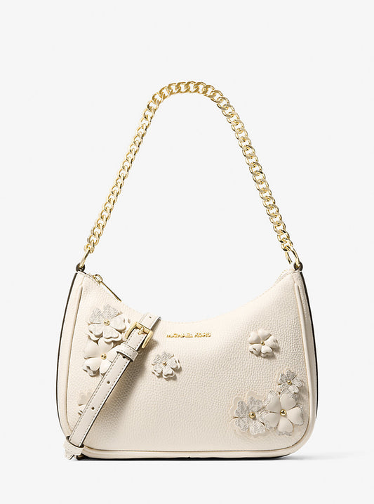Jet Set Travel Large Embellished Convertible Pochette Cream Michael Kors