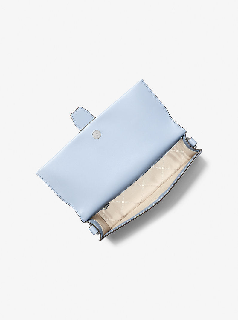 Greenwich Medium Ombré Signature Logo Convertible Shoulder Bag Pale Ocean Michael Kors