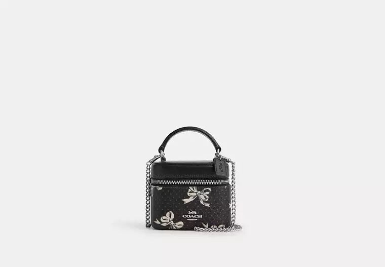 Ava Crossbody Bag With Bow Print Black Coach