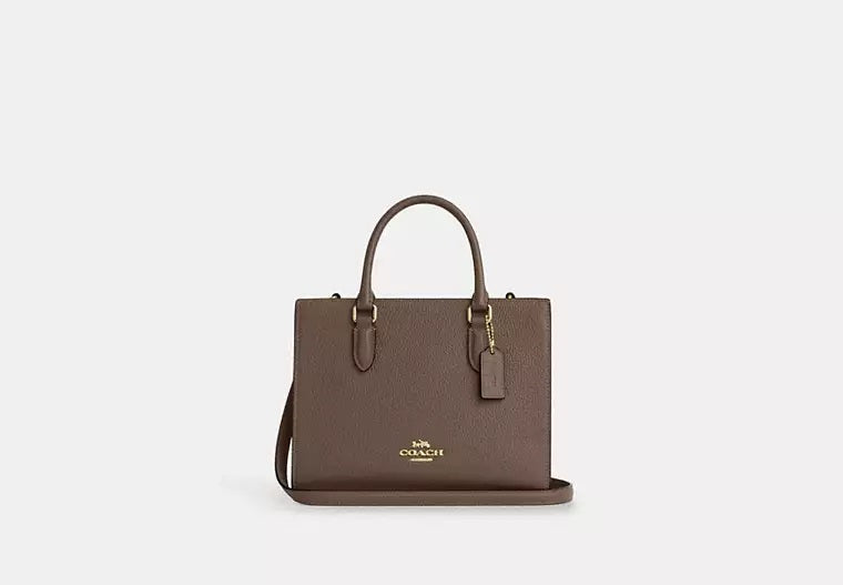 Maggie Small Tote Bag Dark Stone Coach