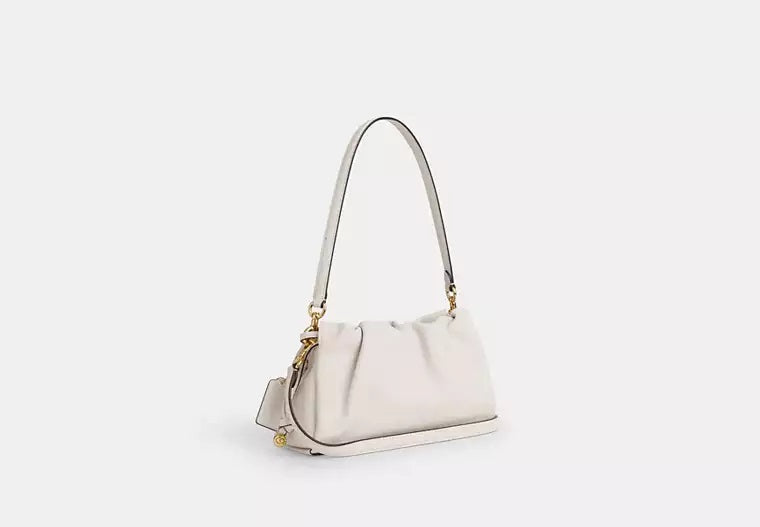Faye Shoulder Bag With Ruching Chalk Coach