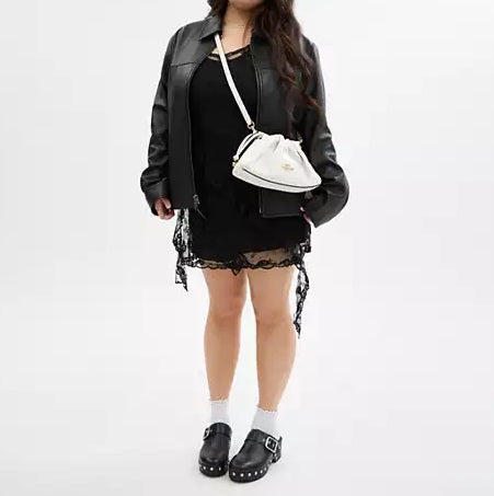 Faye Shoulder Bag With Ruching Chalk Coach