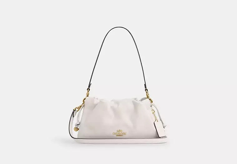 Faye Shoulder Bag With Ruching Chalk Coach