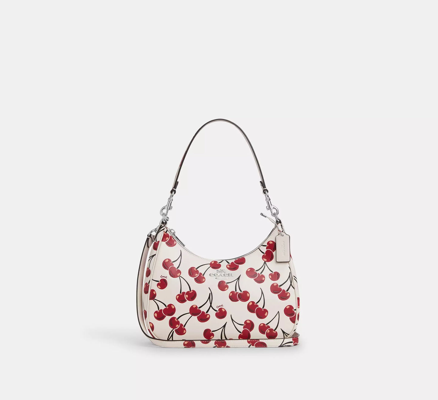 Teri Hobo Bag With Cherry Print Chalk Multi Coach