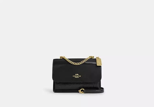 Klare Crossbody Bag In Signature Leather Black Coach