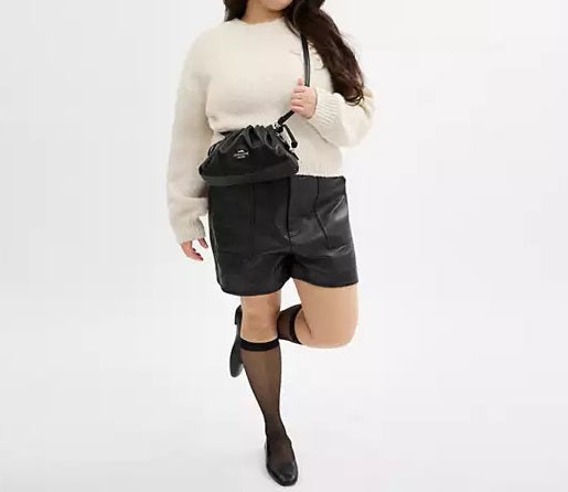 Faye Shoulder Bag With Ruching Black Coach