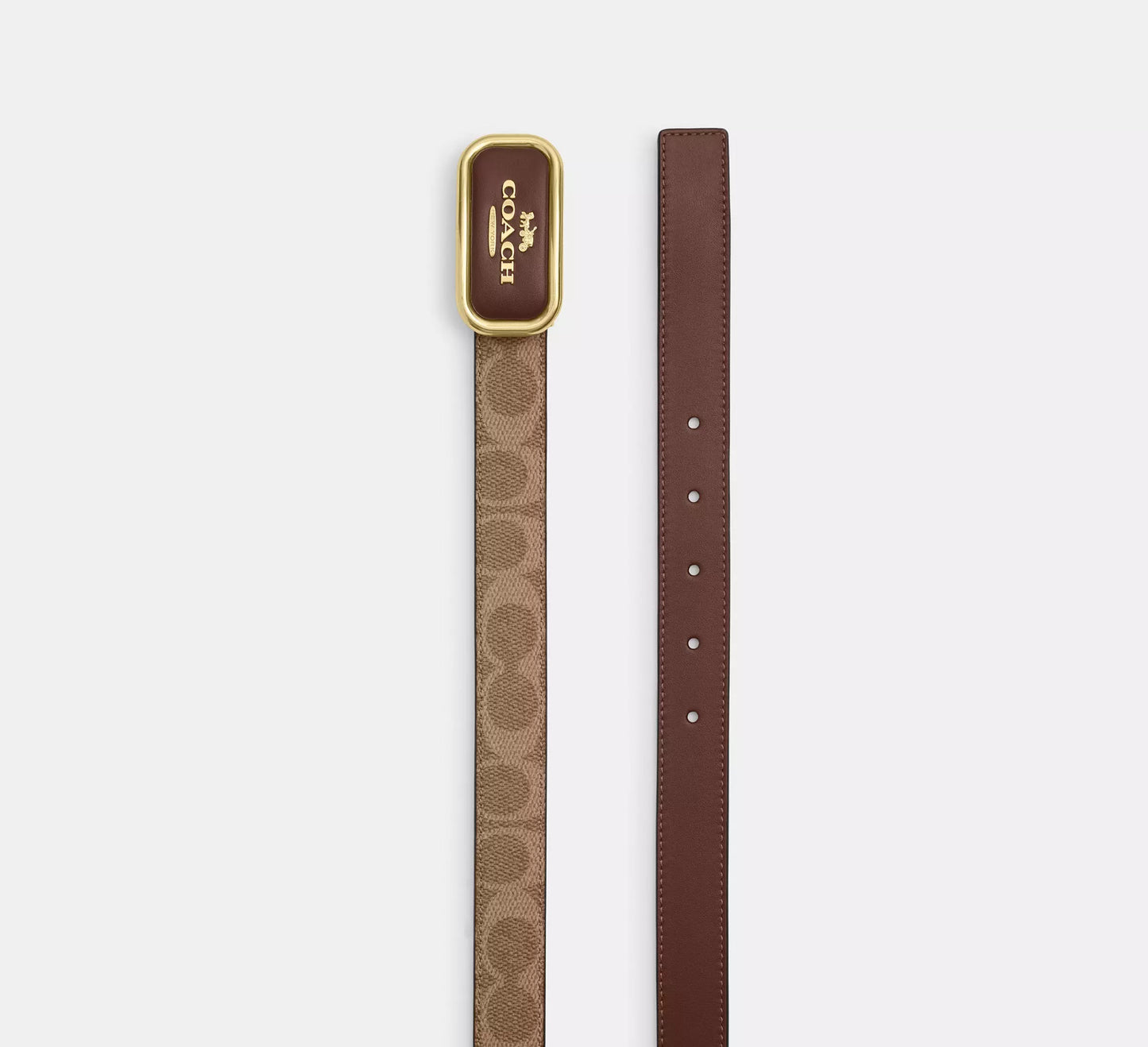 Signature Buckle Cut To Size Reversible Morgan Belt 25 Mm Tan Brown Coach