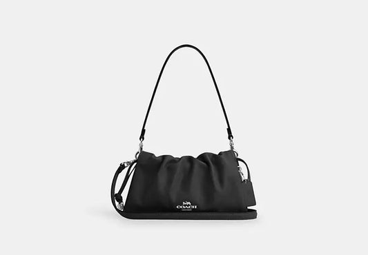Faye Shoulder Bag With Ruching Black Coach