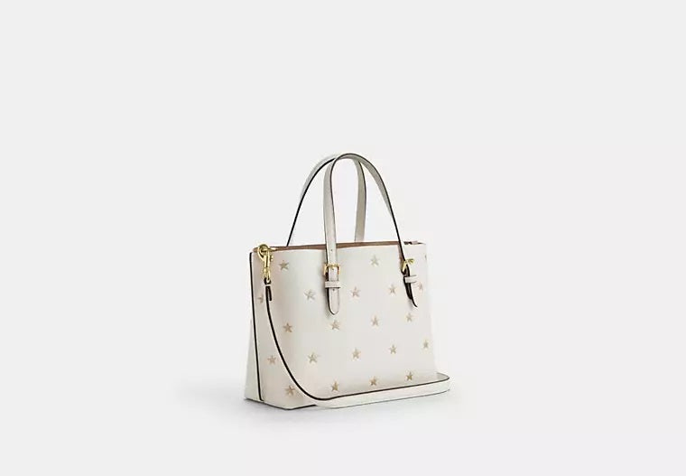 Mollie Tote Bag 25 With Star Print Chalk Coach