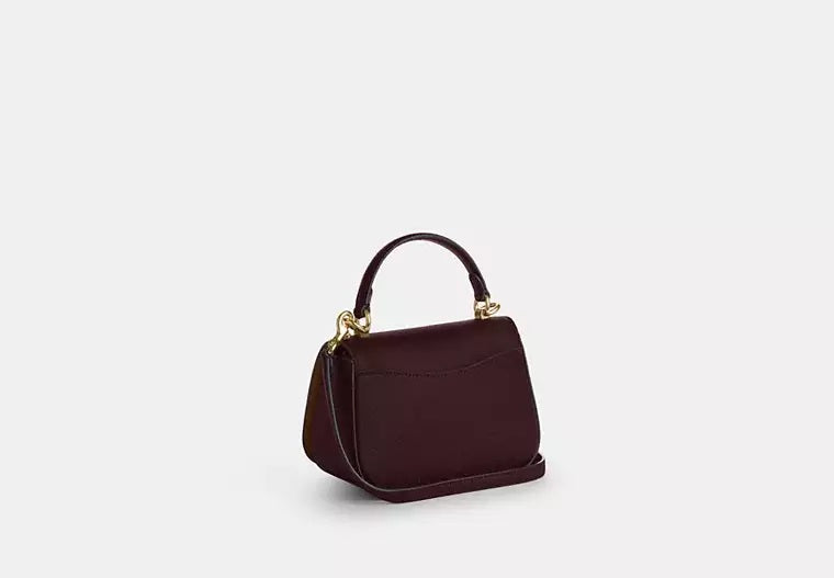 Lysa Top Handle Bag  Merlot Coach