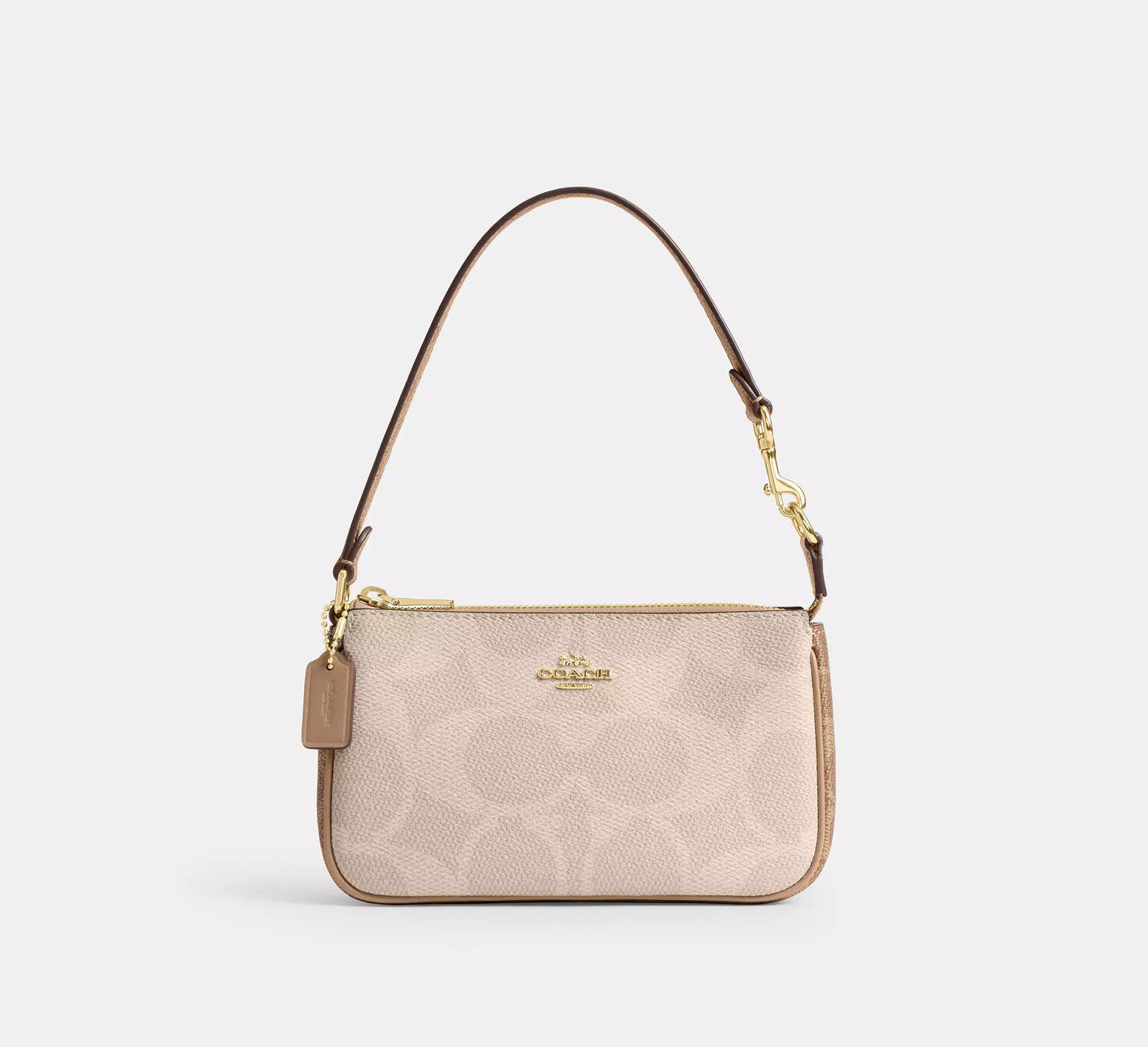 Nolita 19 In Blocked Signature Canvas Bag Sand Tan Coach