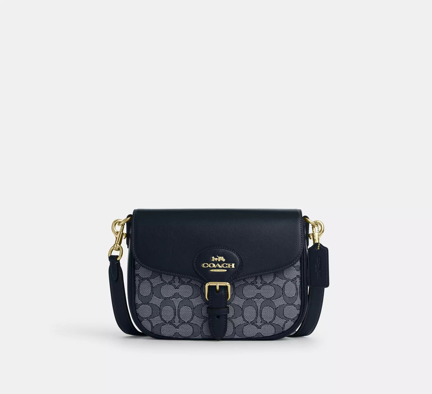 Amelia Saddle Bag In Signature Jacquard Coach