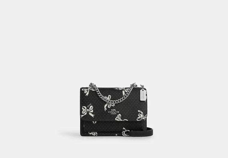 Mini Klare Crossbody Bag With Bow Print Black Multi Coach