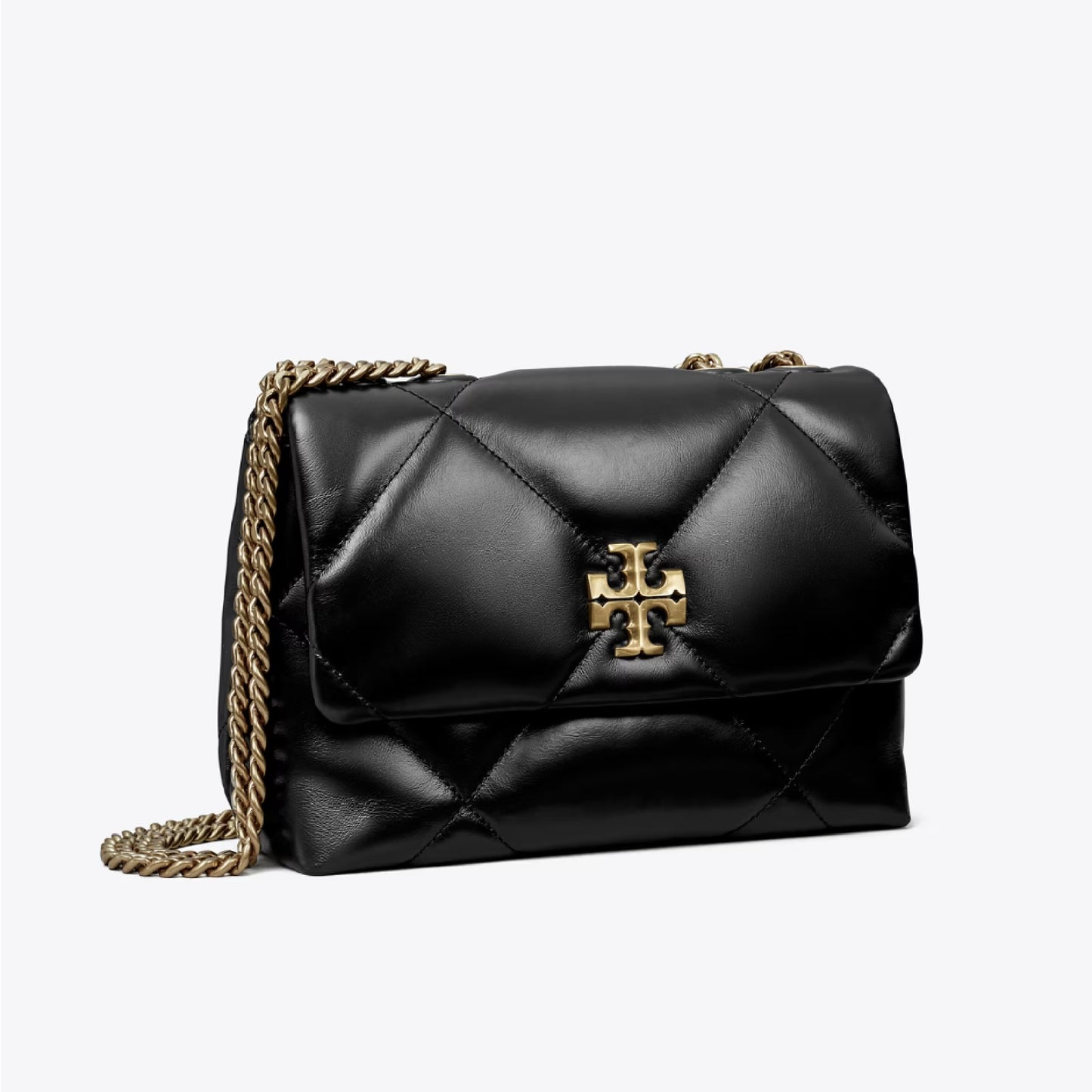 Small Kira Diamond Quilt Convertible Shoulder Bag BlackTory Burch