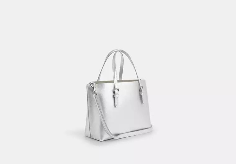 Mollie Tote Bag 25  Light Silver Coach