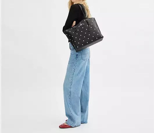 Mollie Tote Bag With Star Print Black Coach