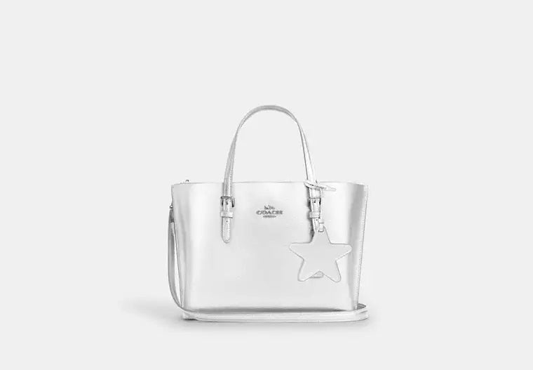 Mollie Tote Bag 25  Light Silver Coach