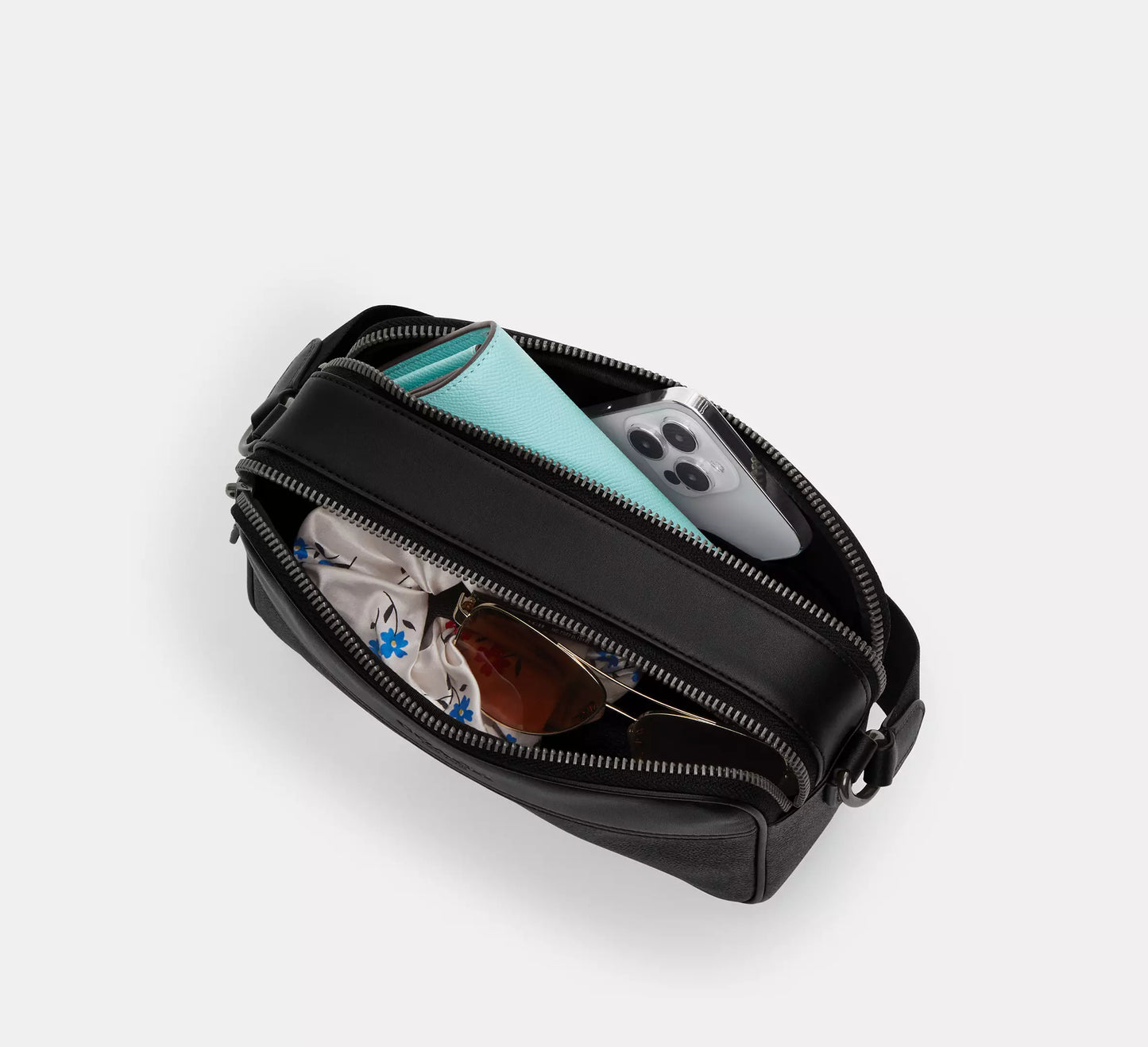 Graham Crossbody Bag In Signature Canvas Tan Black Coach