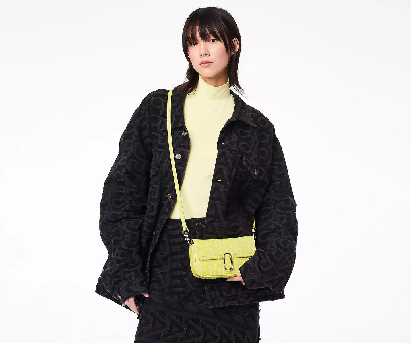 The Croc-Embossed J Marc Mini Bag Tender Yellow Marc Jacob