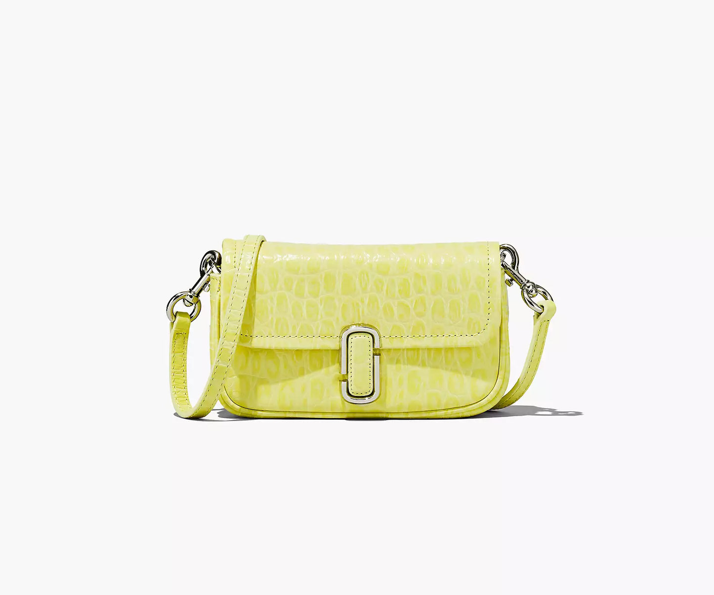 MARC JACOBS イエロー ミニトートバッグ The Croc-Embossed J Marc Mini Bag Tender Yellow Marc Jacob