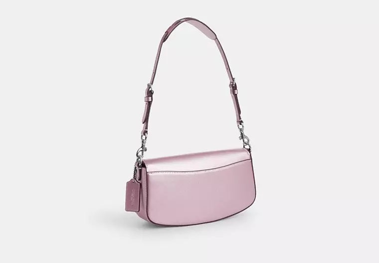 Andrea Shoulder Bag Metallic Pink Coach