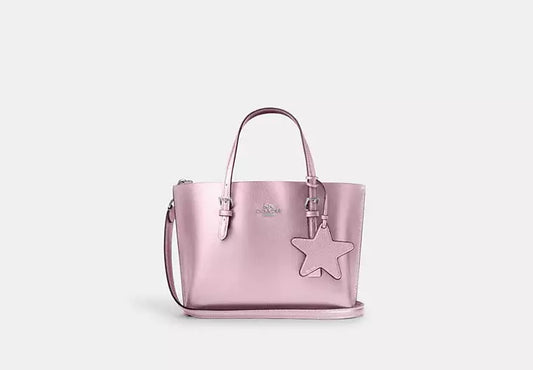 Mollie Tote Bag 25  Metallic Pink Coach