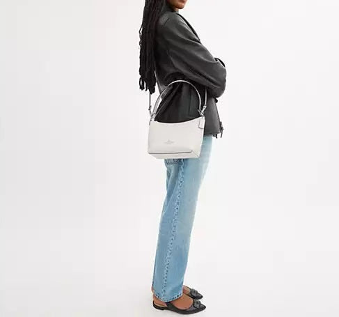 Zip Top Shoulder Bag Chalk Coach