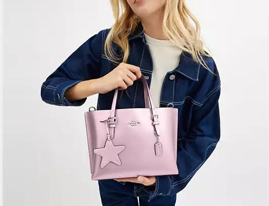 Mollie Tote Bag 25  Metallic Pink Coach