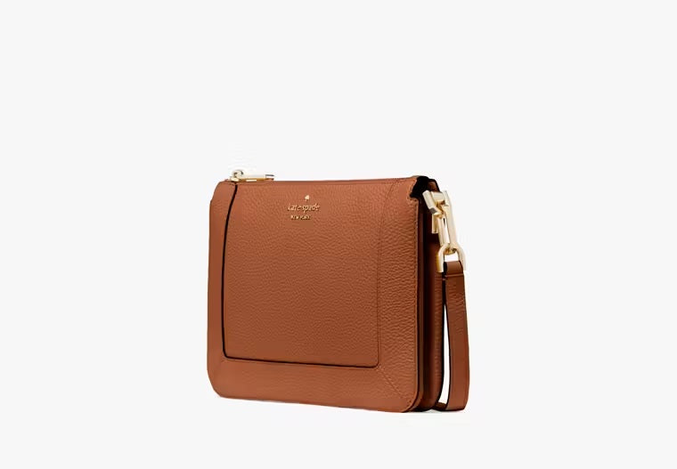 Lena Double Compartment Crossbody Warm Gingerbread Kate Spade