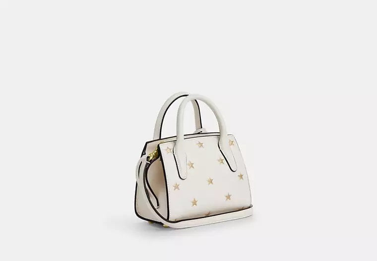 Andrea Mini Carryall Bag With Star Print Chalk Coach