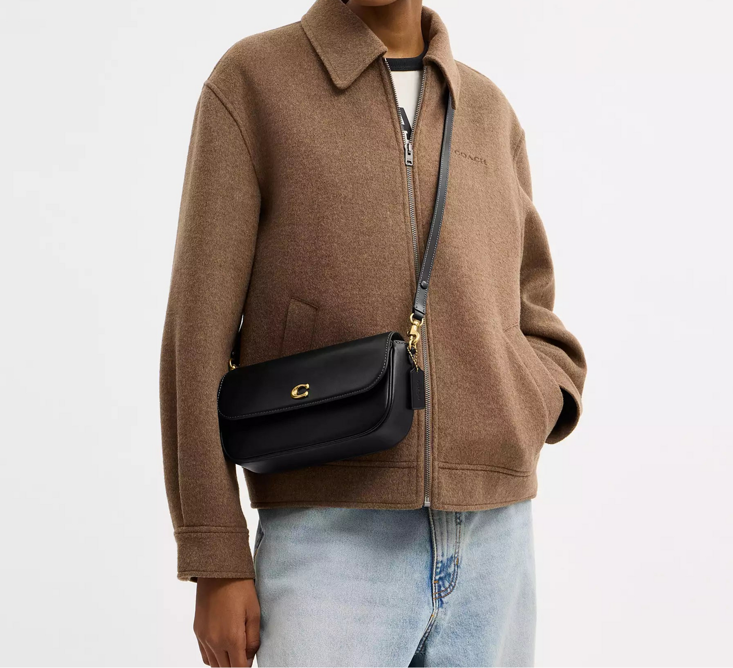 Brook Flap Chain Bag Black Coach