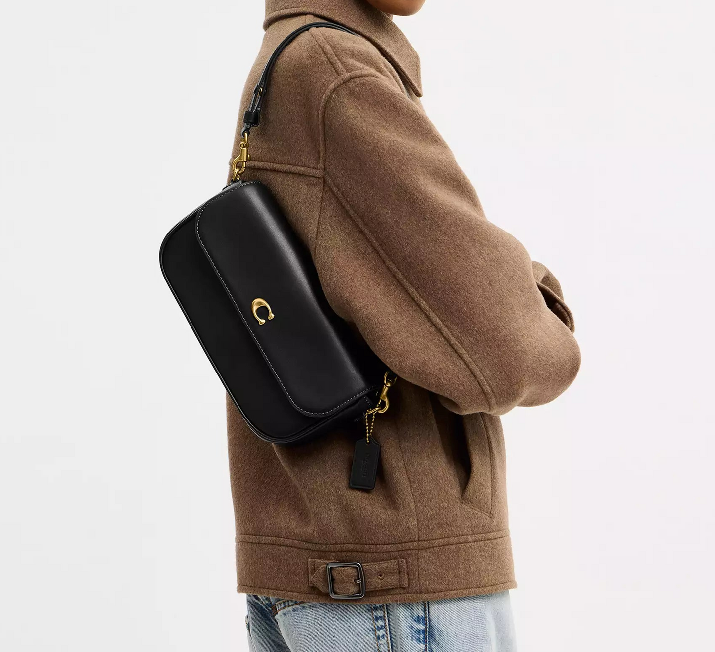 Brook Flap Chain Bag Black Coach