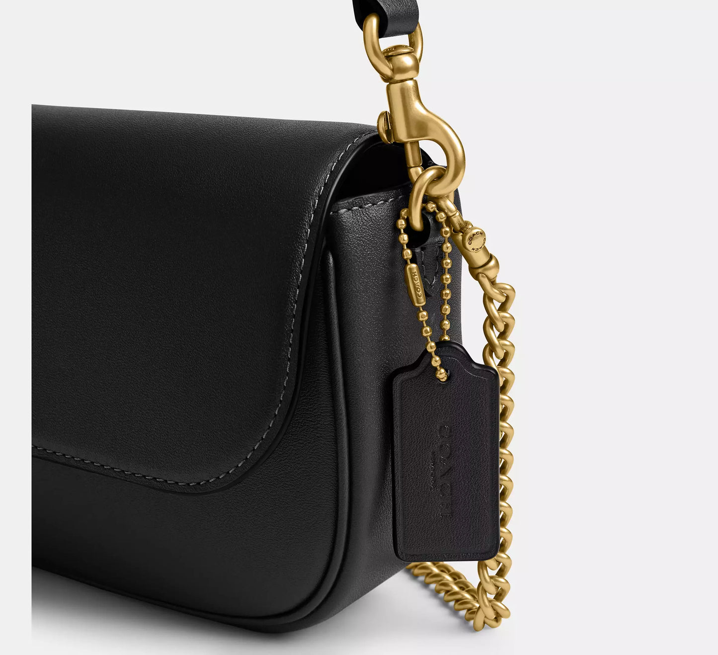 Brook Flap Chain Bag Black Coach