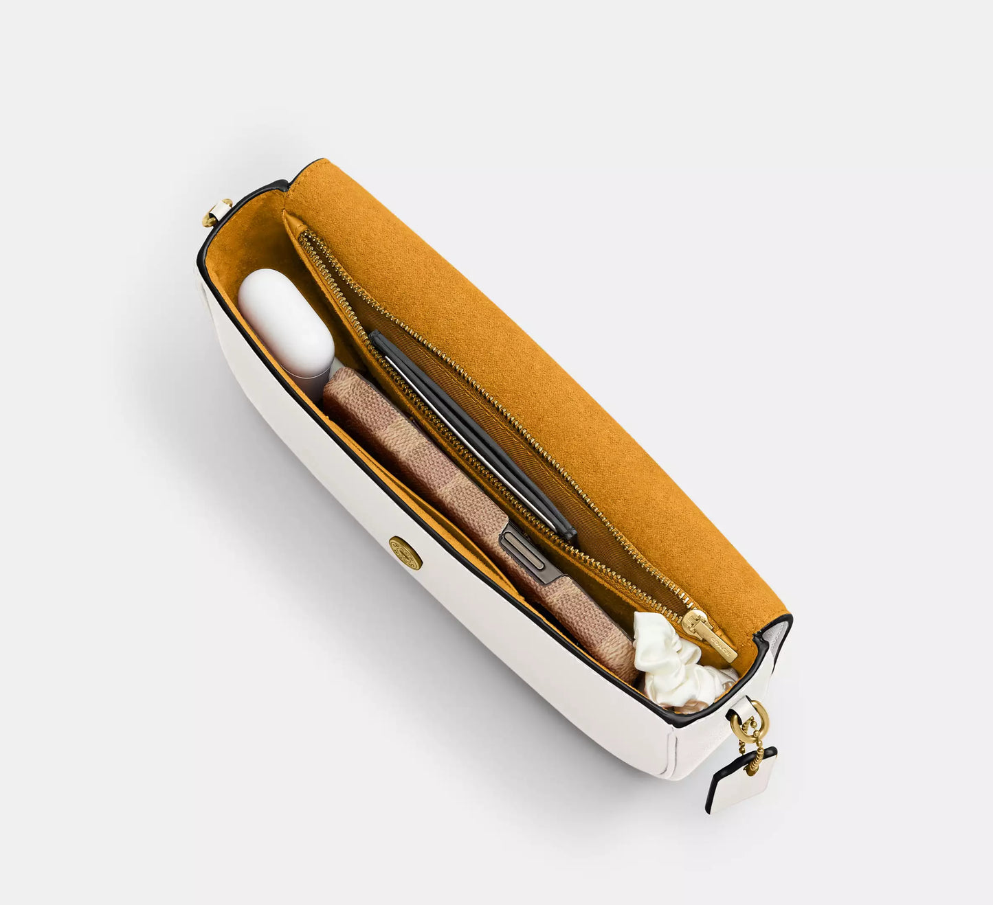 Brook Flap Chain Bag Chalk Coach