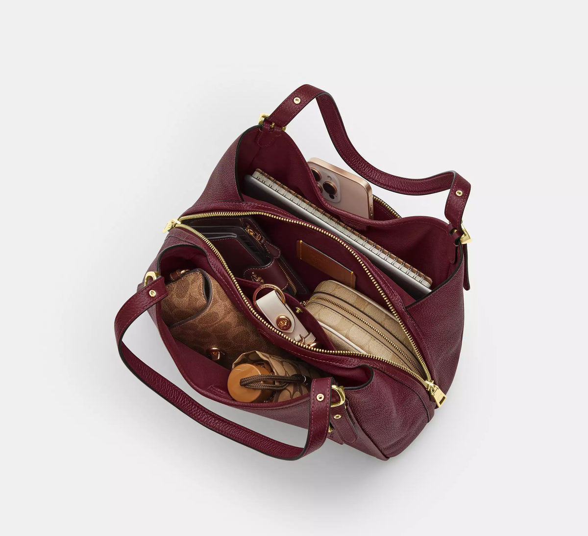 Erin Shoulder Bag Dark Cherry Coach
