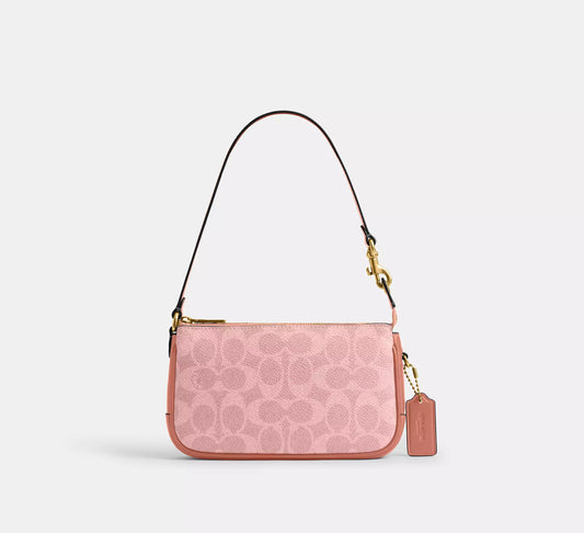 Plaza Bag 18 In Signature Canvas Melon Pink Coach