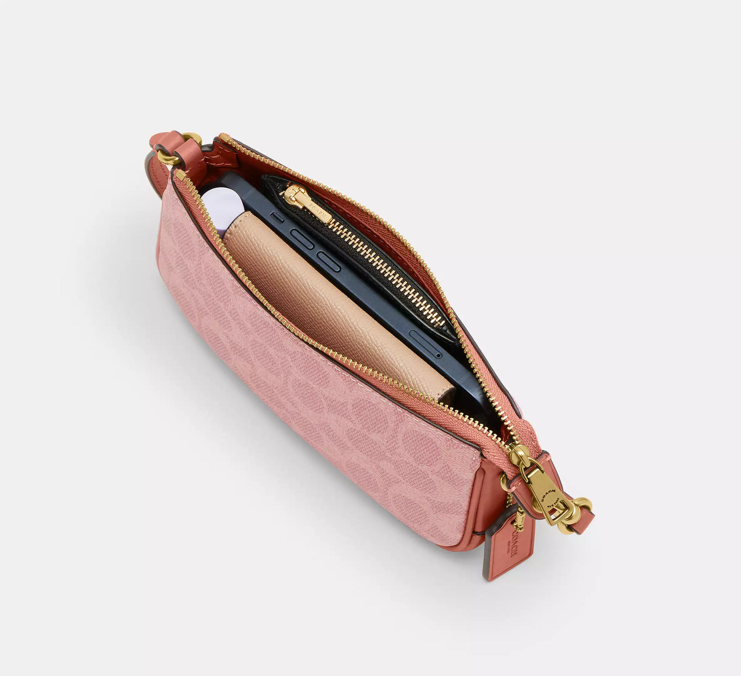Plaza Bag 18 In Signature Canvas Melon Pink Coach