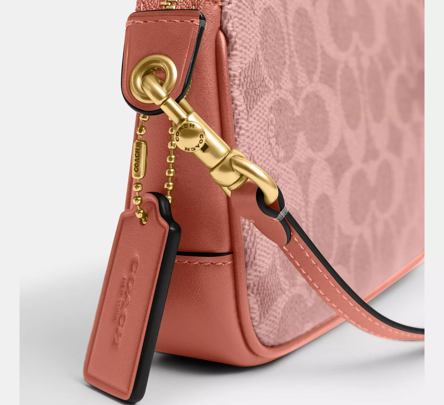 Plaza Bag 18 In Signature Canvas Melon Pink Coach