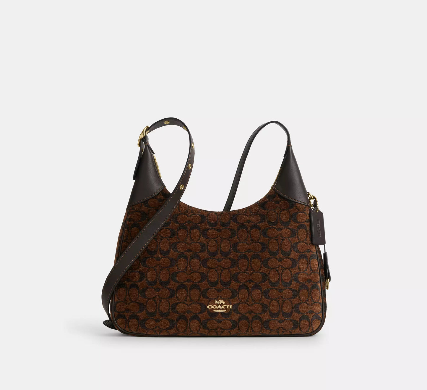 Ella Shoulder Bag In Signature Truffle Chenille Coach
