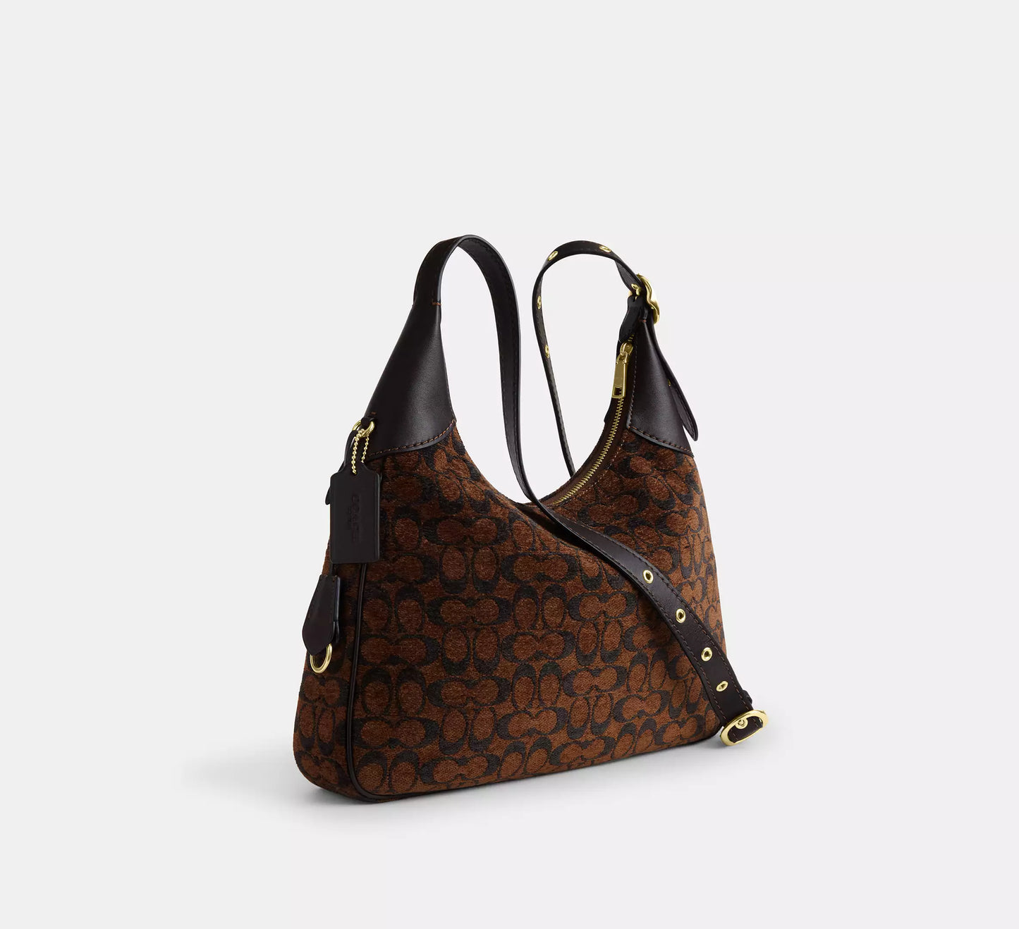 Ella Shoulder Bag In Signature Truffle Chenille Coach