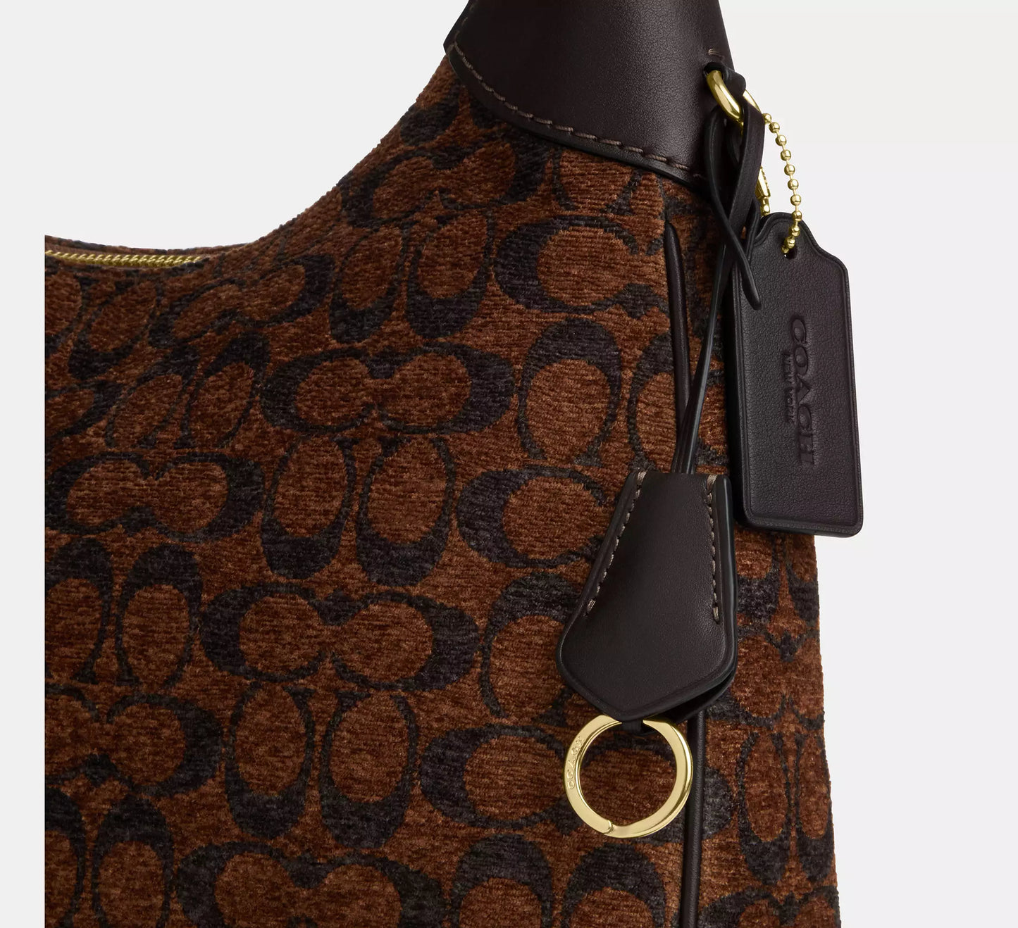 Ella Shoulder Bag In Signature Truffle Chenille Coach