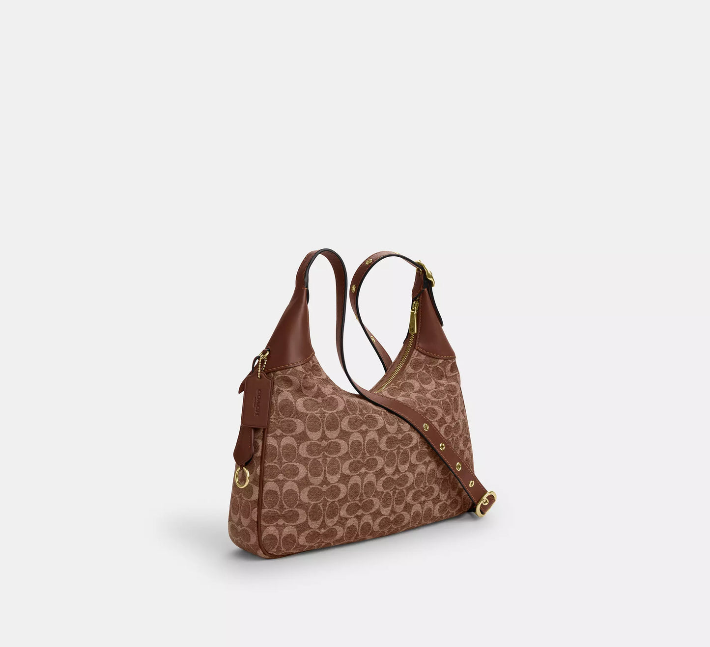 Ella Shoulder Bag In Signature Vintage Brown Chenille Coach
