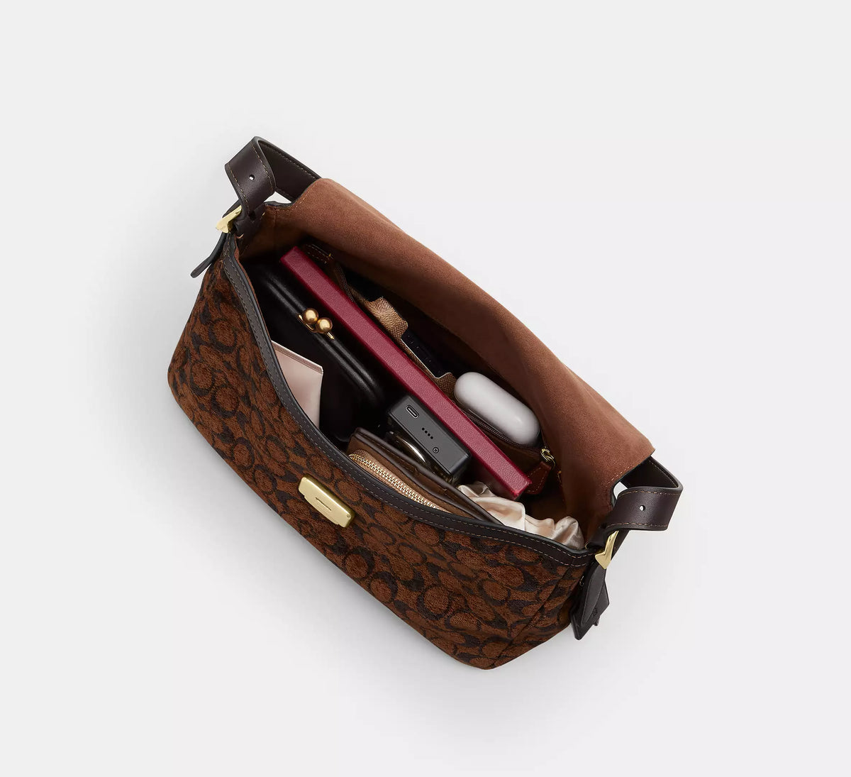 Etta Flap Bag In Signature Chenille Truffle Coach