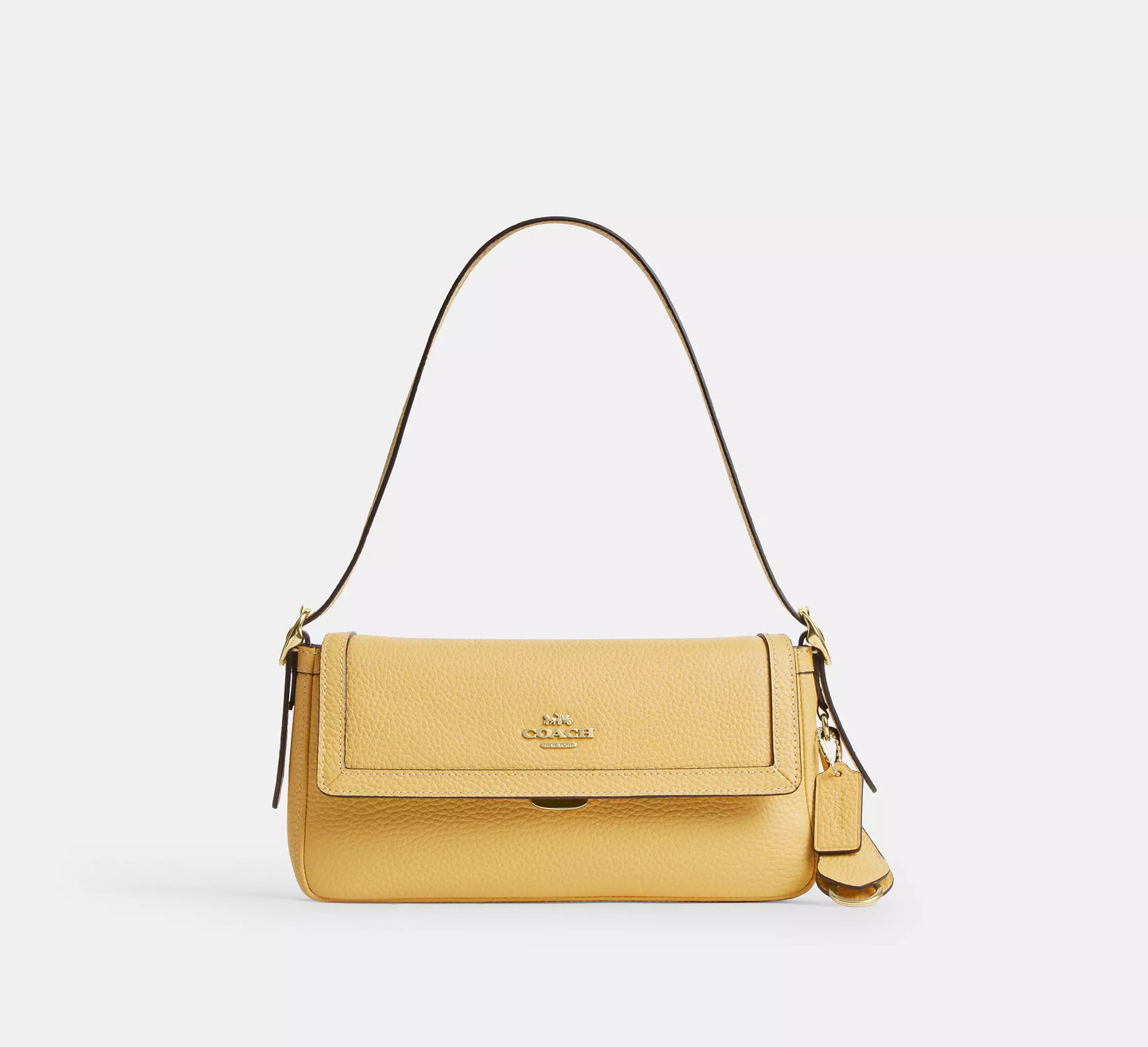 Etta Small Flap Shoulder Bag Soft Yellow Coach