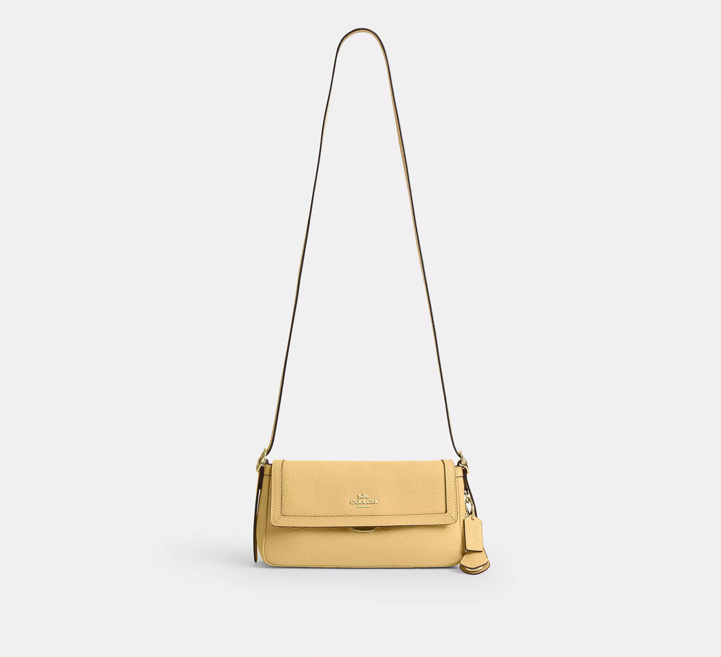 Etta Small Flap Shoulder Bag Soft Yellow Coach