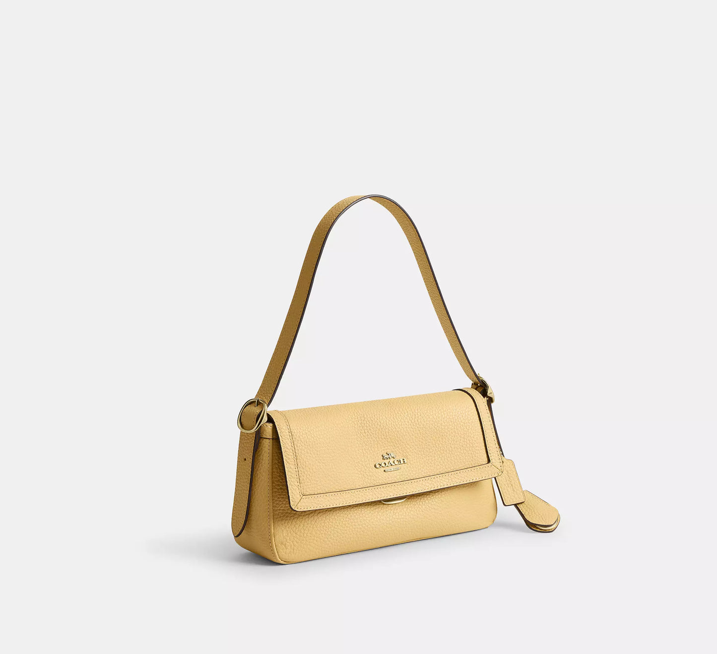 Etta Small Flap Shoulder Bag Soft Yellow Coach